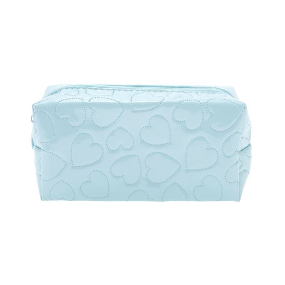 Pillow Shape Heart Makeup Bag Blue